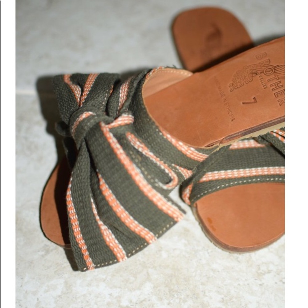Brother Vellies Burkina Slide in Field Stripe